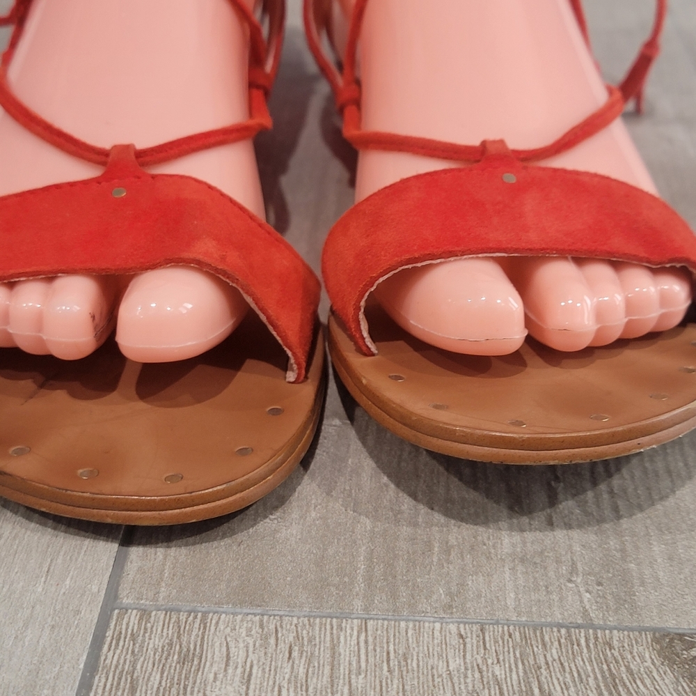 Madewell burnt orange suede gladiator sandals 8.5M - Picture 5 of 8